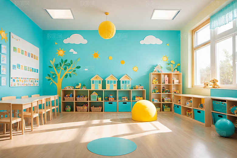 幼儿园教室幸福托儿所摄影图
