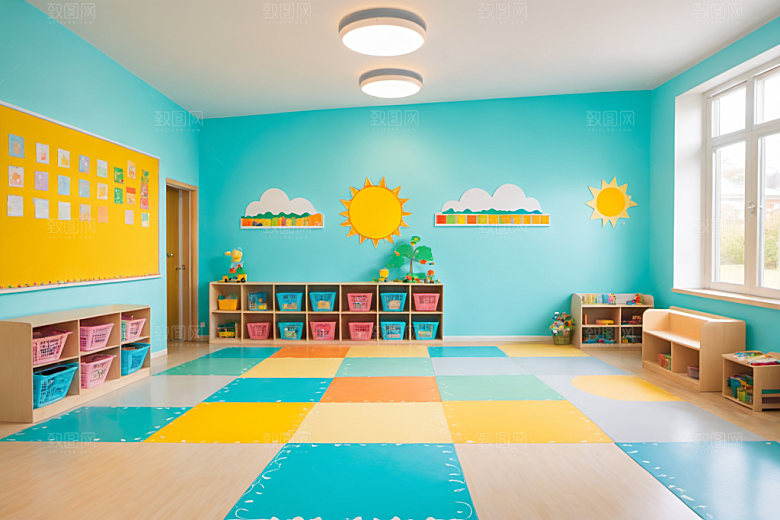 幼儿园教室可爱温馨摄影图