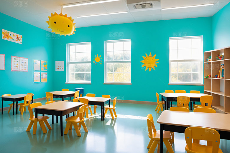 幼儿园教室学校幼教摄影图