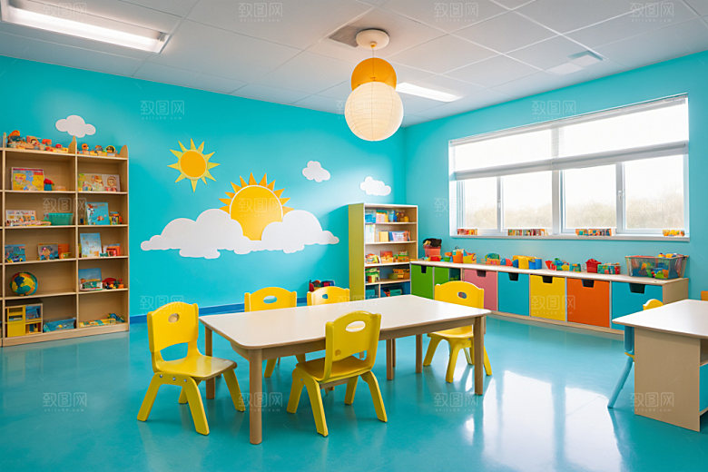 幼儿园教室高清幸福摄影图