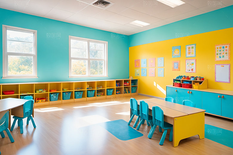 幼儿园教室高清学校摄影图