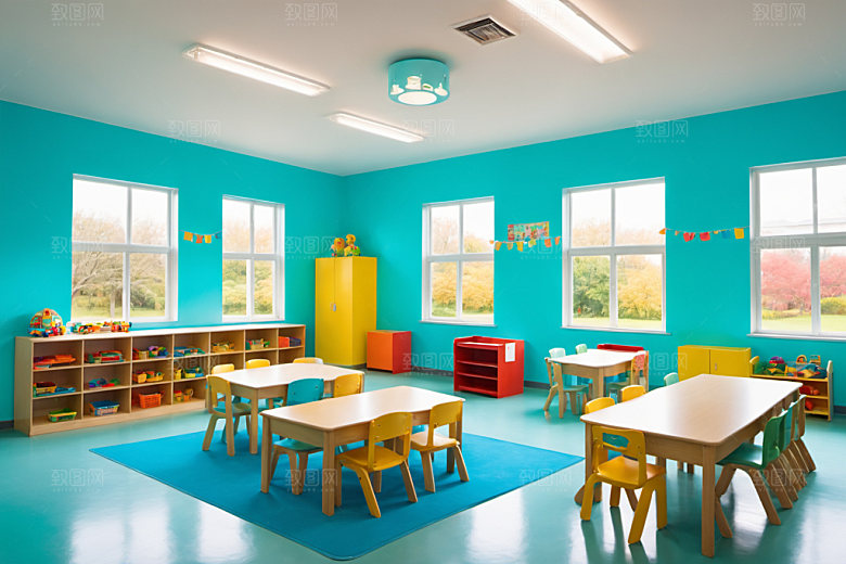 幼儿园教室室内学校摄影图