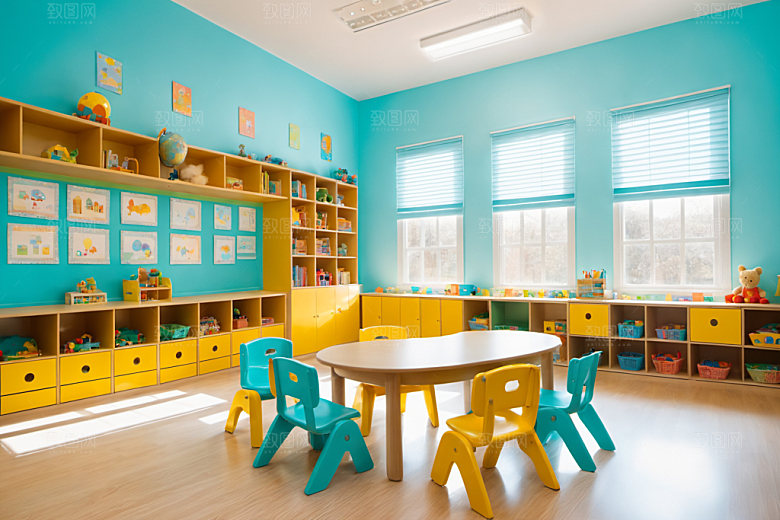 幼儿园教室学校高清摄影图