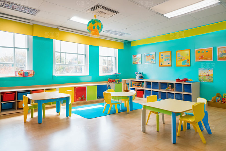 幼儿园教室学校幼教摄影图