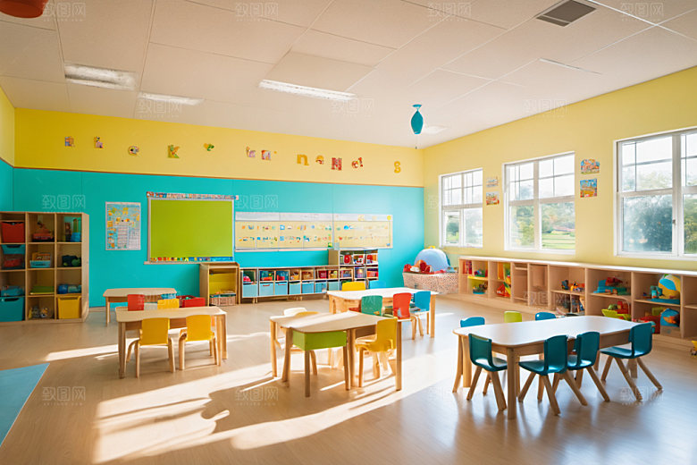 幼儿园教室高清托儿所摄影图
