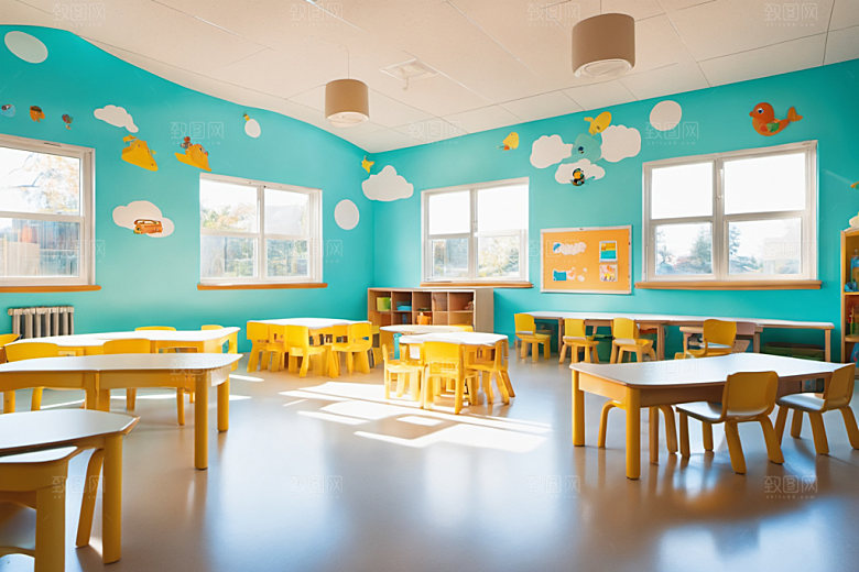 幼儿园教室托儿所学校摄影图