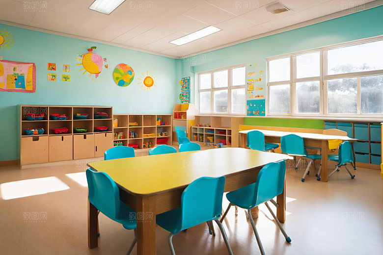 幼儿园教室幼教温馨摄影图