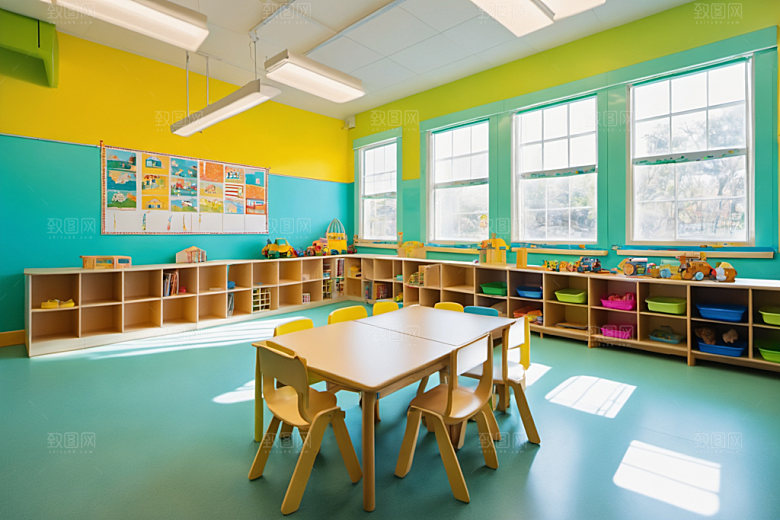 幼儿园教室幸福学校摄影图