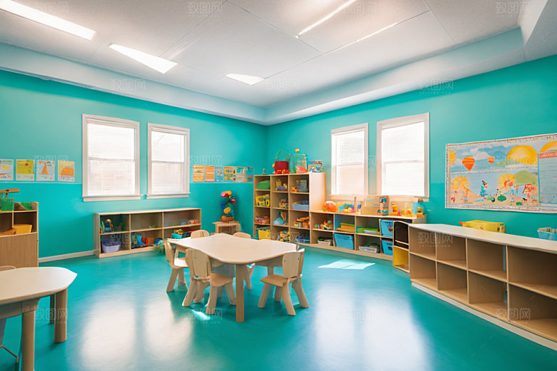 幼儿园教室幼教温馨摄影图