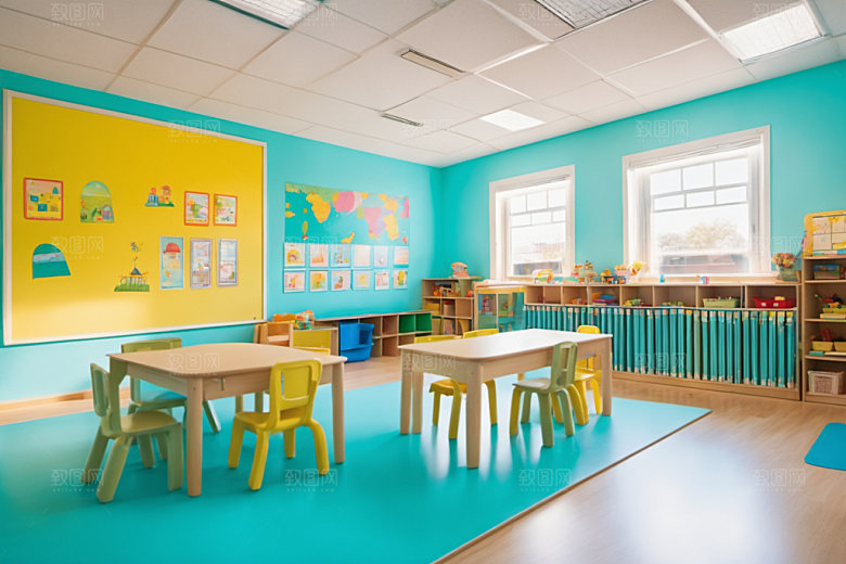 幼儿园教室幸福童趣摄影图