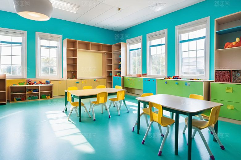 幼儿园教室幼教温馨摄影图