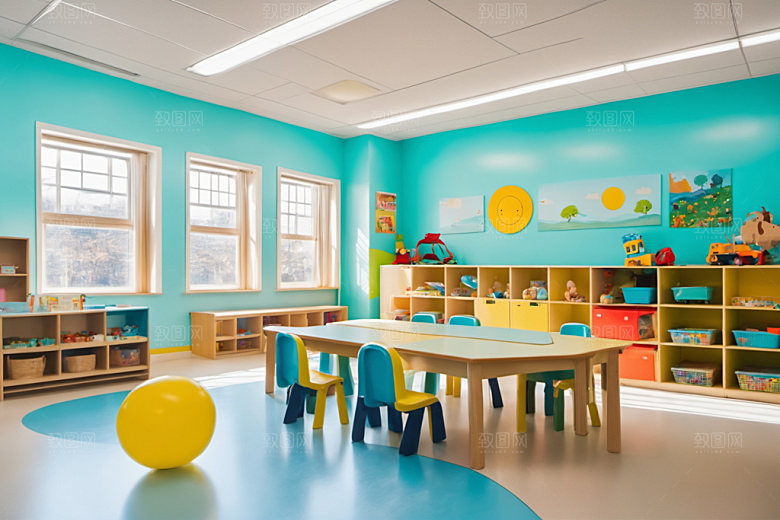 幼儿园教室童趣幸福摄影图