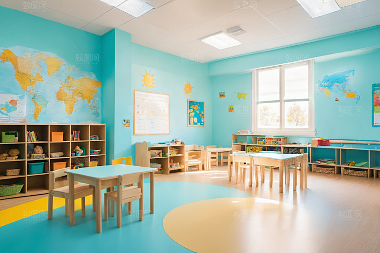幼儿园教室幸福托儿所摄影图