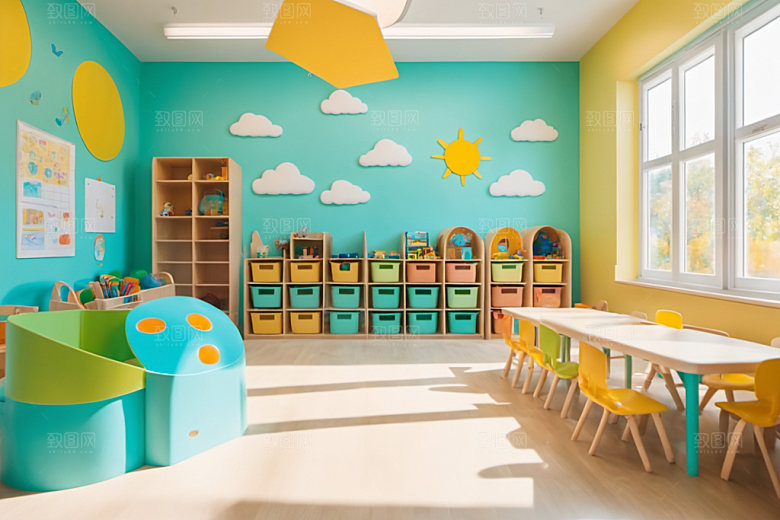 幼儿园教室幼教学校摄影图