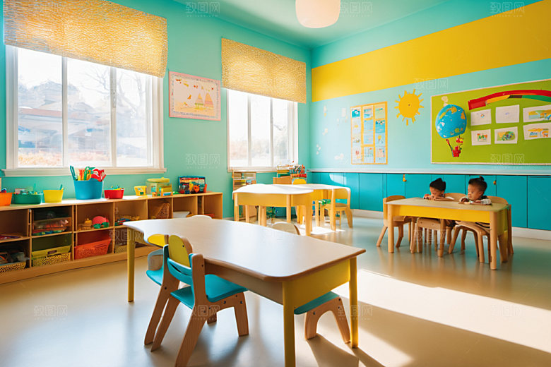 幼儿园教室托儿所学校摄影图