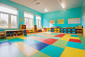 幼儿园教室高清温馨摄影图