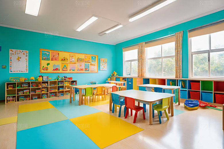幼儿园教室幸福学校摄影图
