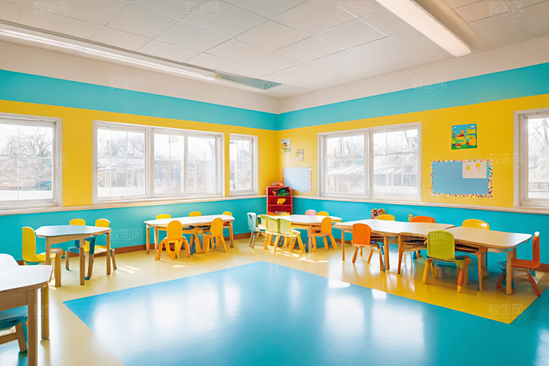 幼儿园教室幸福可爱摄影图