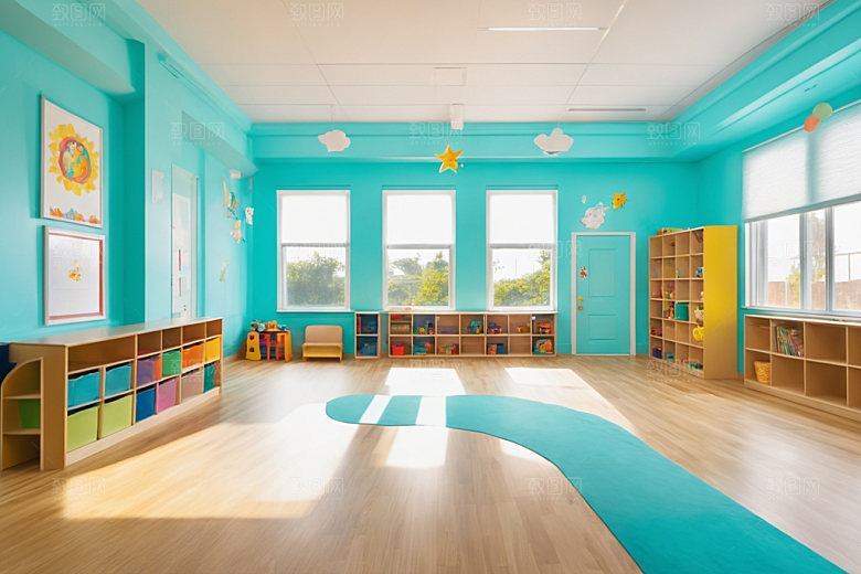 幼儿园教室温馨可爱摄影图