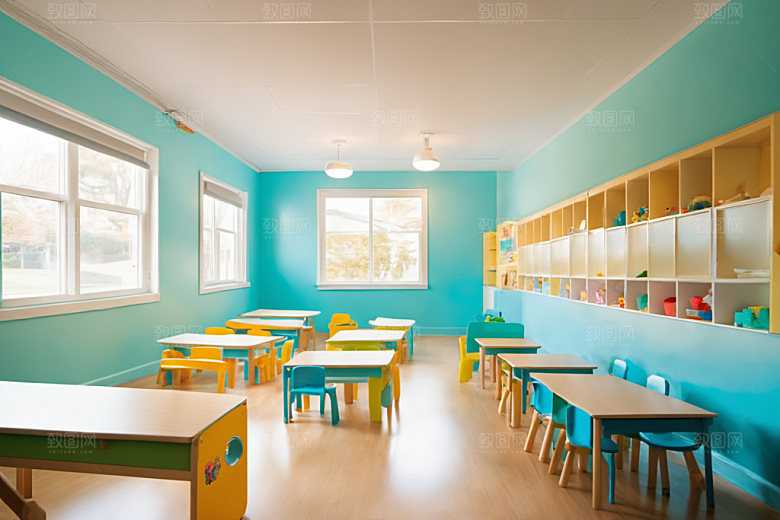 幼儿园教室童趣幼教摄影图