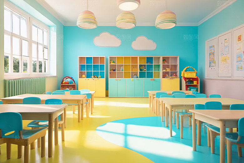 幼儿园教室学校幼教摄影图