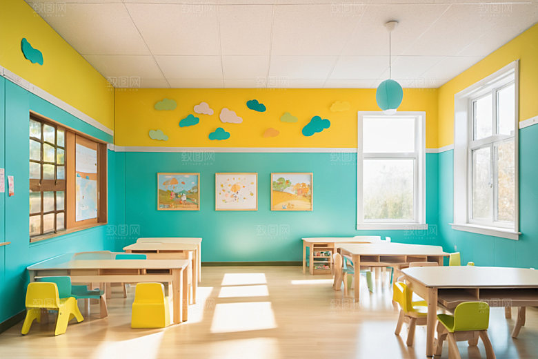 幼儿园教室童趣幼教摄影图