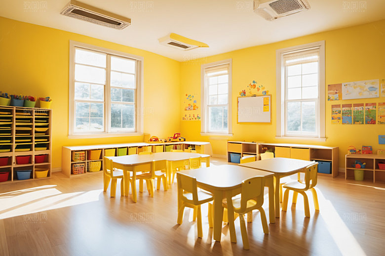 幼儿园教室可爱高清摄影图