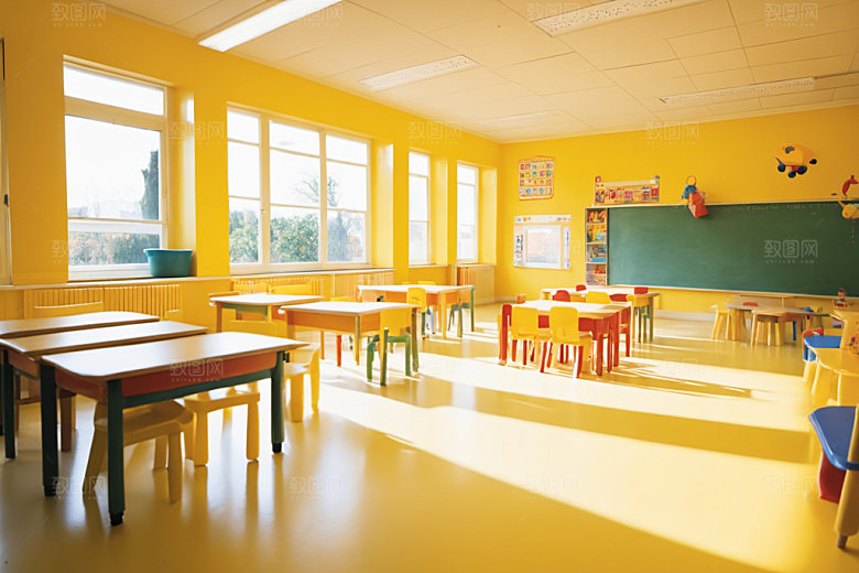 幼儿园教室学校可爱摄影图