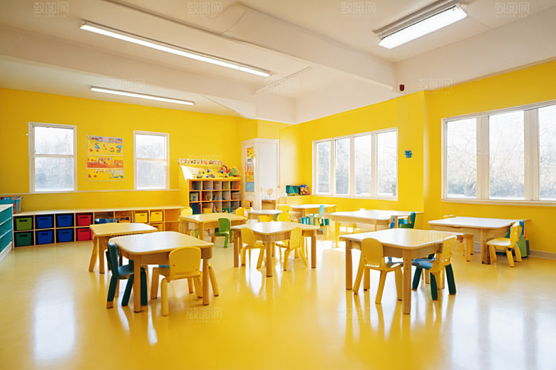幼儿园教室可爱童趣摄影图