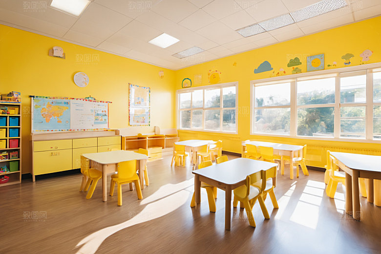 幼儿园教室学校托儿所摄影图