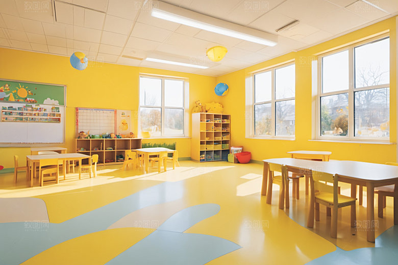 幼儿园教室可爱高清摄影图
