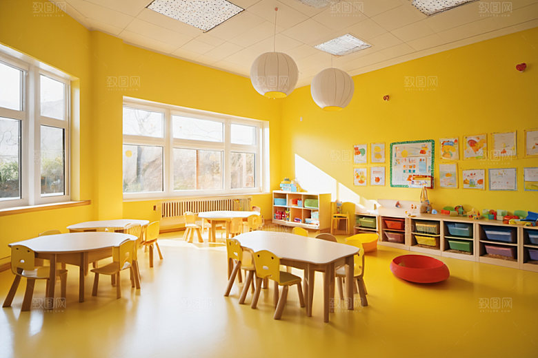 幼儿园教室幸福托儿所摄影图