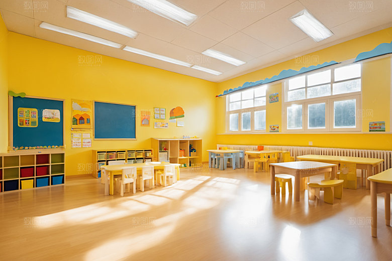 幼儿园教室幼教托儿所摄影图
