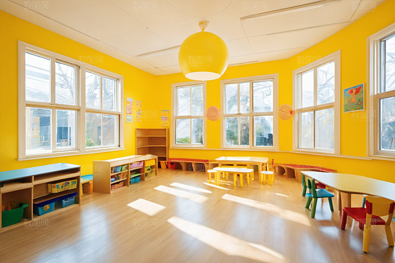 幼儿园教室场景童趣摄影图