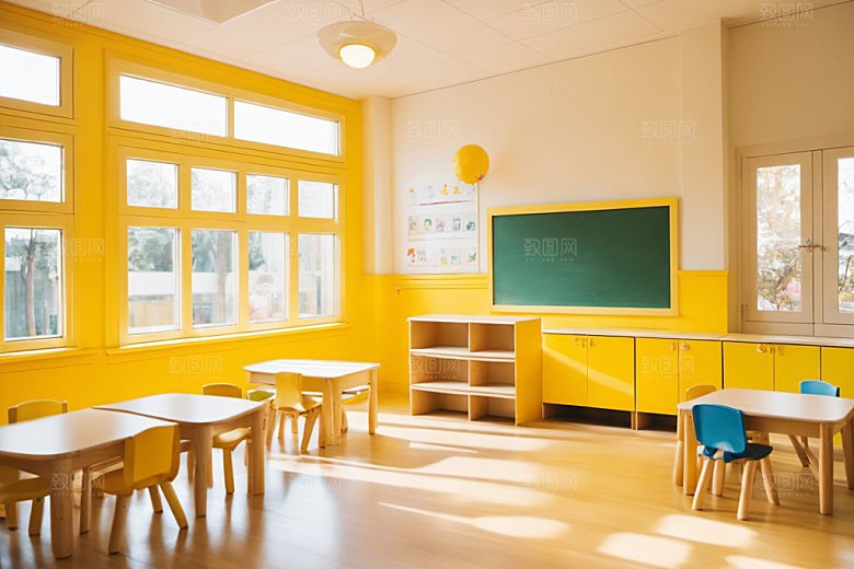幼儿园教室可爱温馨摄影图