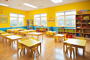 幼儿园教室高清温馨摄影图