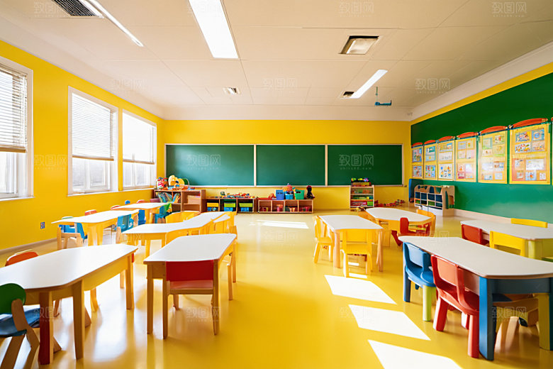 幼儿园教室童趣温馨摄影图