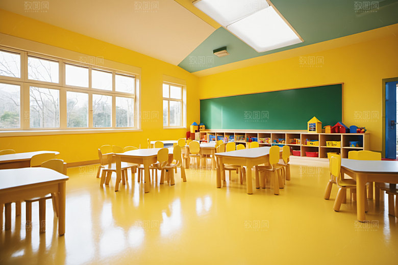 幼儿园教室高清温馨摄影图