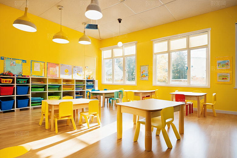 幼儿园教室幼教高清摄影图