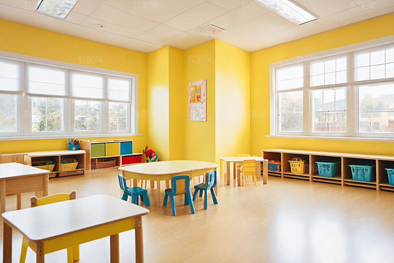 幼儿园教室童趣室内摄影图