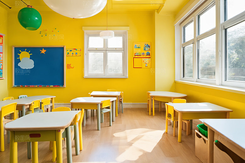 幼儿园教室托儿所学校摄影图