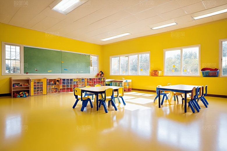 幼儿园教室室内可爱摄影图