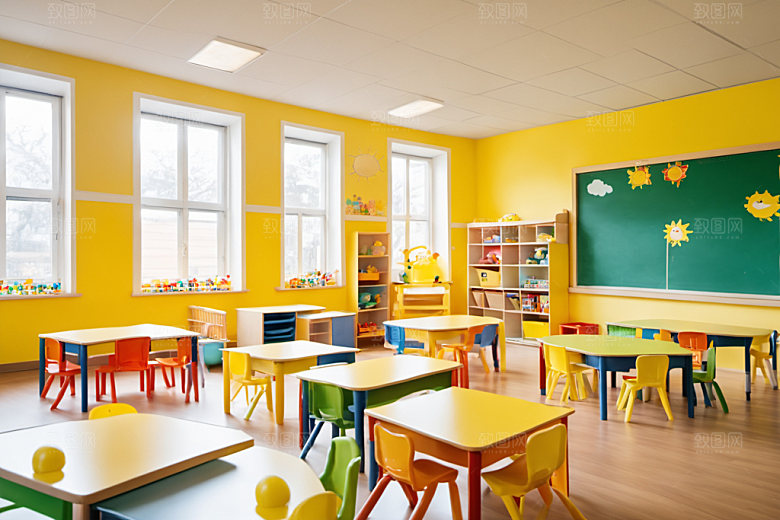 幼儿园教室可爱温馨摄影图