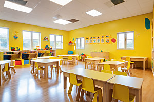 幼儿园教室高清温馨摄影图
