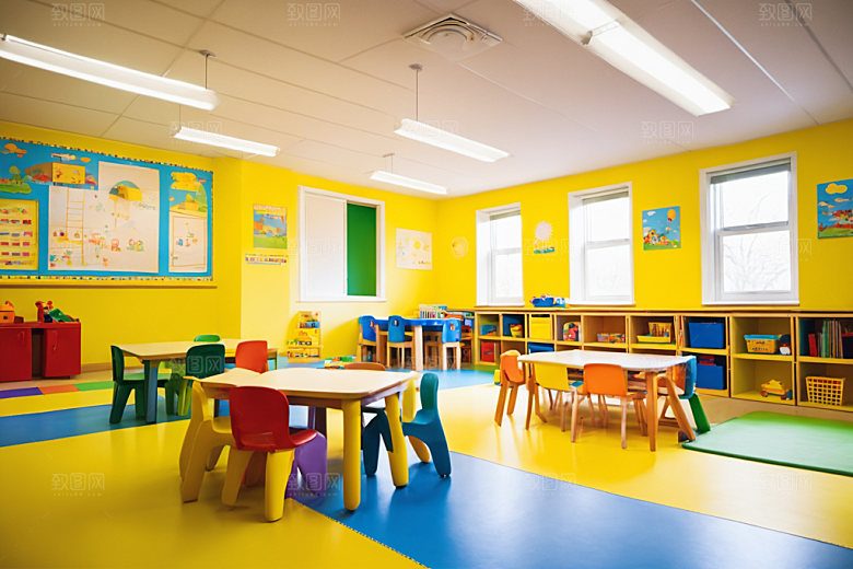 幼儿园教室童趣可爱摄影图