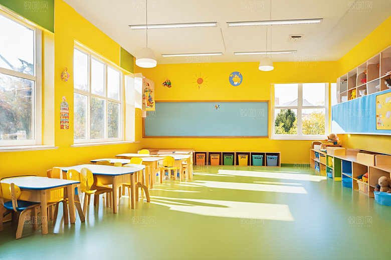 幼儿园教室童趣幼教摄影图