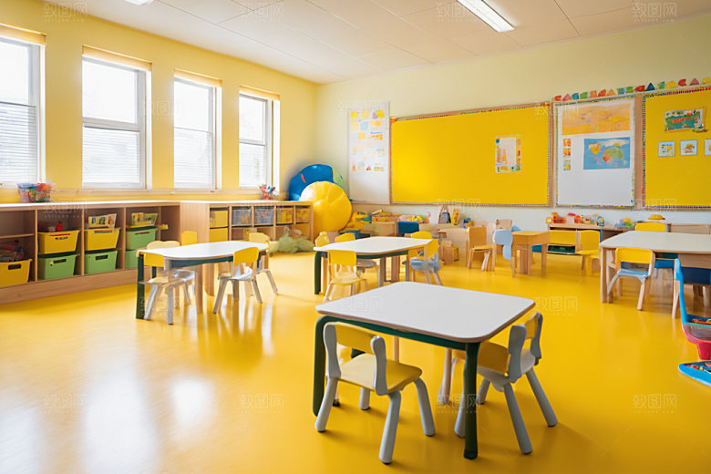 幼儿园教室场景童趣摄影图