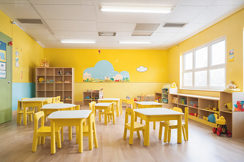 幼儿园教室室内幼教摄影图