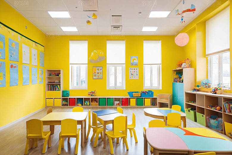 幼儿园教室高清可爱摄影图