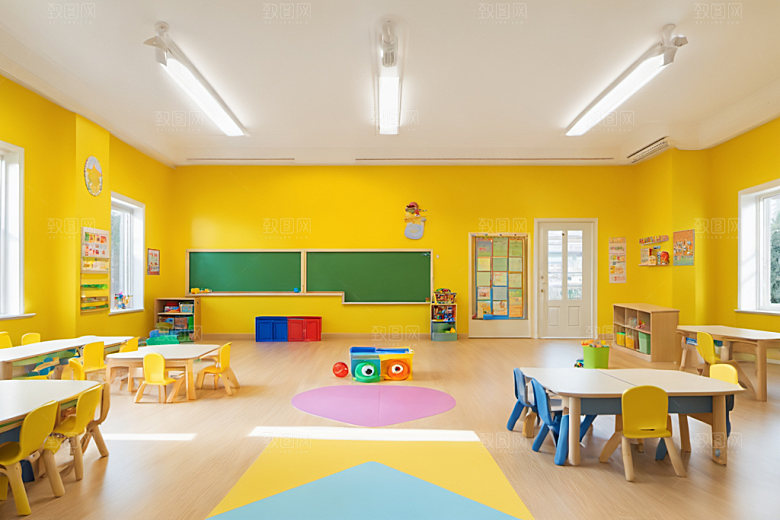 幼儿园教室温馨高清摄影图